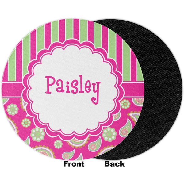Pink & Green Paisley and Stripes Jar Opener - Apvl