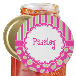Pink & Green Paisley and Stripes Jar Opener (Personalized)