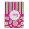 Pink & Green Paisley and Stripes Jewelry Gift Bag - Gloss - Front