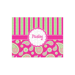 Pink & Green Paisley and Stripes 252 pc Jigsaw Puzzle (Personalized)