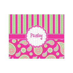 Pink & Green Paisley and Stripes 500 pc Jigsaw Puzzle (Personalized)