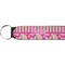 Pink & Green Paisley and Stripes Key Wristlet (Personalized)