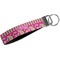Pink & Green Paisley and Stripes Webbing Keychain Fob - Small (Personalized)