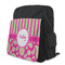 Pink & Green Paisley and Stripes Kid's Backpack - MAIN