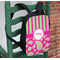 Pink & Green Paisley and Stripes Kids Backpack - In Context