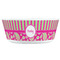 Pink & Green Paisley and Stripes Kids Bowls - FRONT