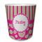 Pink & Green Paisley and Stripes Plastic Tumbler 6oz (Personalized)