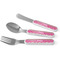 Pink & Green Paisley and Stripes Kids Flatware