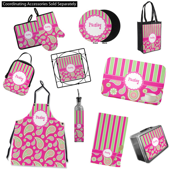 Pink & Green Paisley and Stripes Kitchen Accessories & Decor