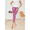 Pink & Green Paisley and Stripes Ladies Leggings - LIFESTYLE 2