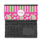 Pink & Green Paisley and Stripes Ladies Wallet - Half Way Open