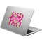 Pink & Green Paisley and Stripes Laptop Decal (Personalized)