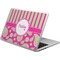 Pink & Green Paisley and Stripes Laptop Skin
