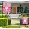 Pink & Green Paisley and Stripes Large Garden Flag - LIFESTYLE