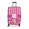 Pink & Green Paisley and Stripes Suitcase - 28" Large - Checked w/ Name or Text