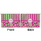 Pink & Green Paisley and Stripes Large Zipper Pouch Approval (Front and Back)