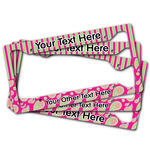 Pink & Green Paisley and Stripes License Plate Frame (Personalized)