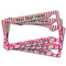Pink & Green Paisley and Stripes License Plate Frames - (PARENT MAIN)