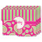 Pink & Green Paisley and Stripes Linen Placemat w/ Name or Text