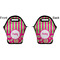 Pink & Green Paisley and Stripes Lunch Bag - Front and Back