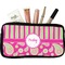 Pink & Green Paisley and Stripes Makeup Case Small