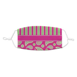 Pink & Green Paisley and Stripes Kid's Cloth Face Mask