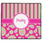 Pink & Green Paisley and Stripes XXL Gaming Mouse Pads - 24" x 14" - FRONT