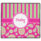 Pink & Green Paisley and Stripes XL Gaming Mouse Pad - 18" x 16" (Personalized)