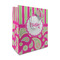 Pink & Green Paisley and Stripes Medium Gift Bag - Front/Main