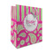 Pink & Green Paisley and Stripes Medium Gift Bag (Personalized)