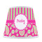 Pink & Green Paisley and Stripes Poly Film Empire Lampshade - Front View