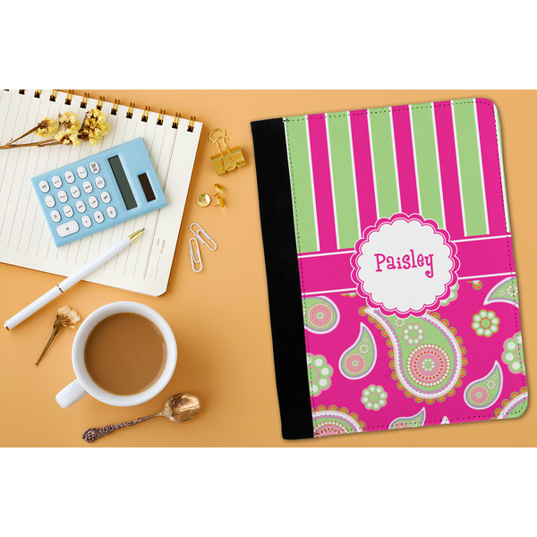 Pink & Green Paisley and Stripes Medium Padfolio - LIFESTYLE (adult)