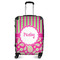 Pink & Green Paisley and Stripes Suitcase - 24" Medium - Checked (Personalized)