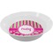 Pink & Green Paisley and Stripes Melamine Bowl (Personalized)
