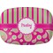 Pink & Green Paisley and Stripes Melamine Platter (Personalized)