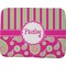 Pink & Green Paisley and Stripes Memory Foam Bath Mat - 48"x36" (Personalized)