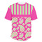 Pink & Green Paisley and Stripes Men's Crew Neck T Shirt Medium - Main