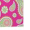 Pink & Green Paisley and Stripes Microfiber Dish Rag - DETAIL