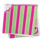 Pink & Green Paisley and Stripes Microfiber Dish Rag - FOLDED (square)