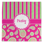 Pink & Green Paisley and Stripes Microfiber Dish Towel (Personalized)