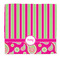 Pink & Green Paisley and Stripes Microfiber Dish Rag - Front/Approval
