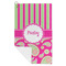 Pink & Green Paisley and Stripes Microfiber Golf Towels - FOLD