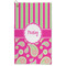 Pink & Green Paisley and Stripes Microfiber Golf Towel - Large (Personalized)