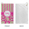 Pink & Green Paisley and Stripes Microfiber Golf Towels - Small - APPROVAL