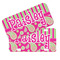Pink & Green Paisley and Stripes Mini License Plates - MAIN (4 and 2 Holes)