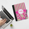 Pink & Green Paisley and Stripes Notebook Padfolio - LIFESTYLE (large)
