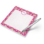 Pink & Green Paisley and Stripes Notepad (Personalized)