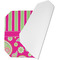 Pink & Green Paisley and Stripes Octagon Placemat - Single front (folded)