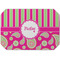 Pink & Green Paisley and Stripes Octagon Placemat - Single front