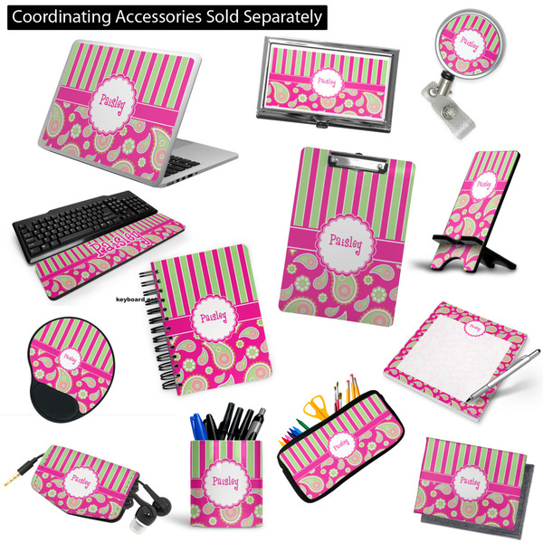 Pink & Green Paisley and Stripes Office & Desk Accessories